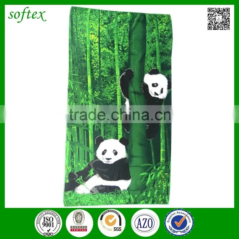 2016 hot design custom animal print microfiber beach towel wholesale
