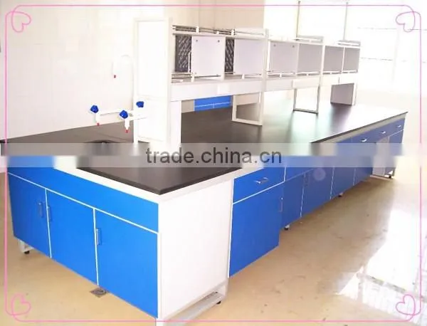 Galvanized steel lab central bench