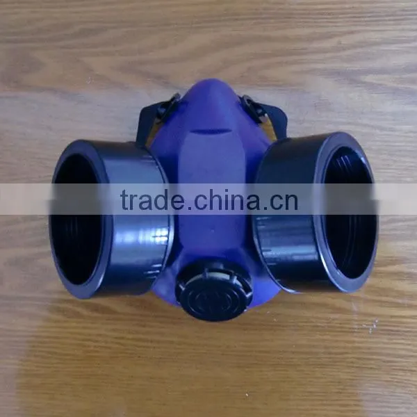 2016 CE double filter face gas mask, disposable face mask, face mask manufacturer,portable respirator, half face respirator