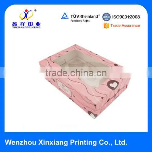 Pink Cube Top Quality Cake Box Design Boxes