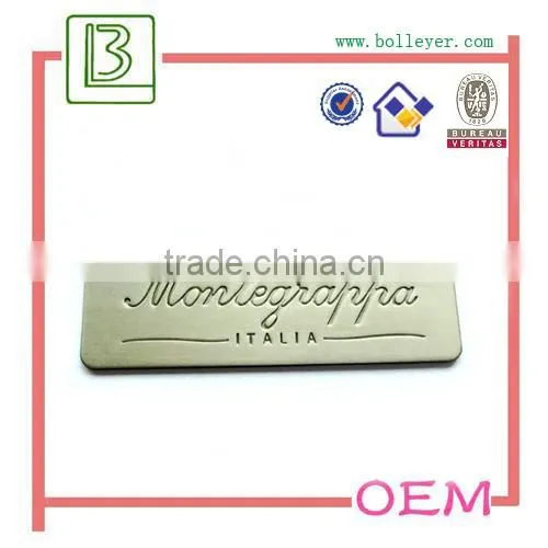 custom metal clothing labels