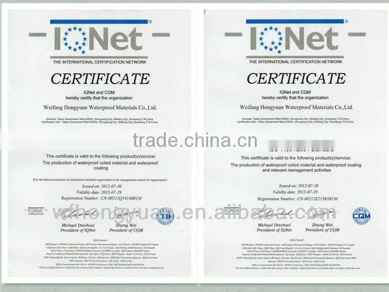 PP&PE nonwoven waterproof membrane