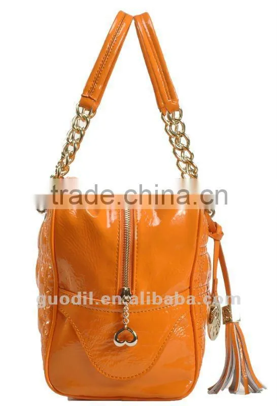 New arrival! Quilted satchel bags ladies leather handbags fashion designer 2012