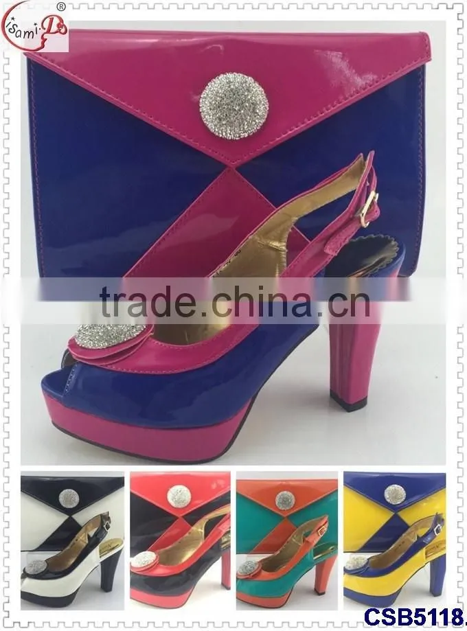 CSB5118 New design good quality fashionable women shoes and bags wholesale