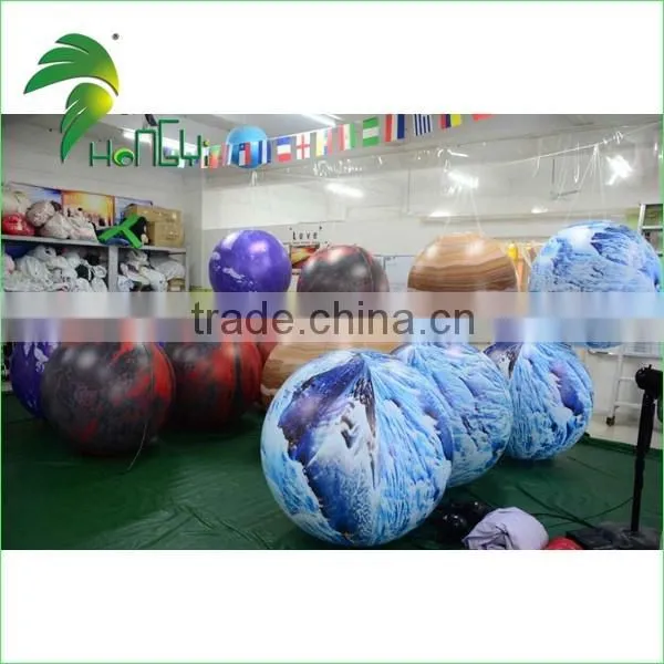 Promotion Colorful Inflatable Led Advertising Planet Balloon / Inflatable Helium Balloon With Light For Sale