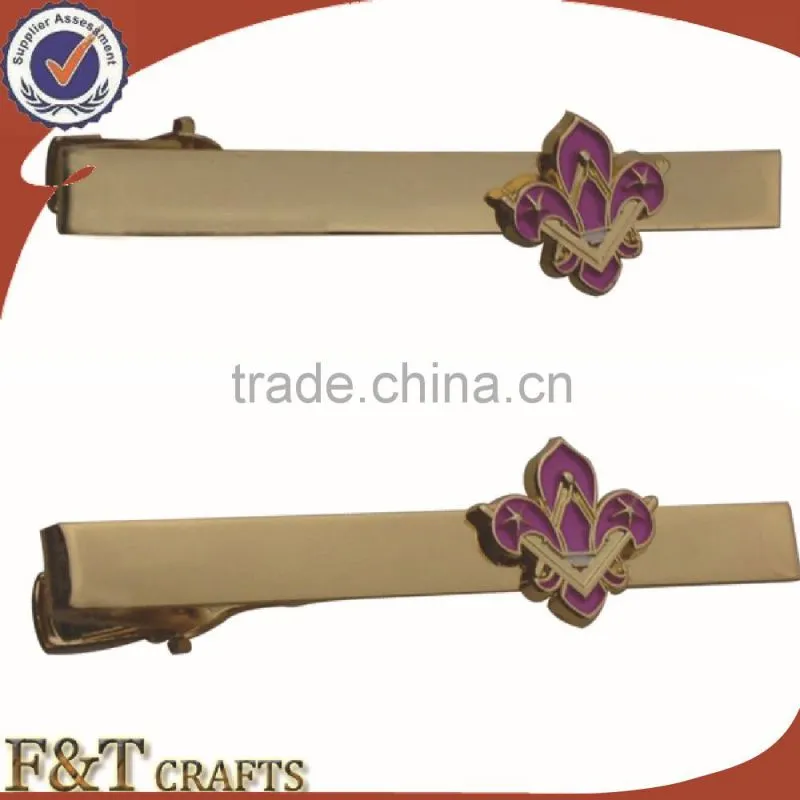Souvenir high quality metal tie bar and cufflink set/wholesale tie bar