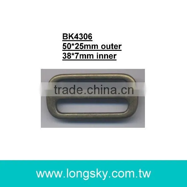 metal rectangle strap buckle for belt (#BK4307/38mm inner)