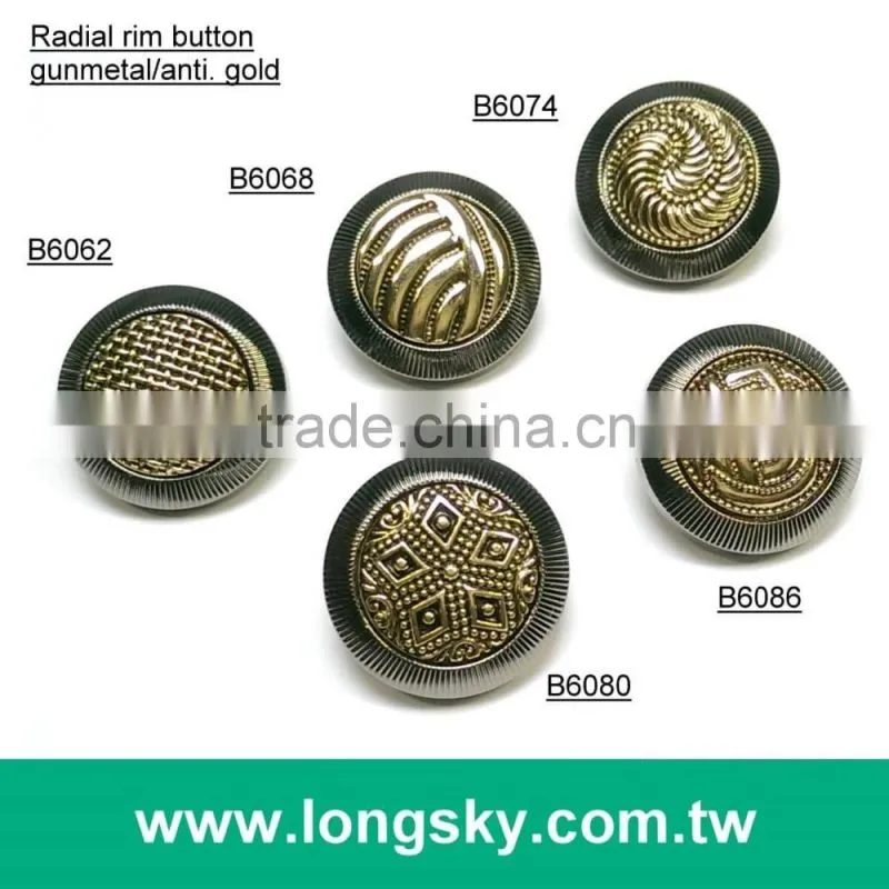 (#B6065/15mm, 21mm) 2 pieces combination button for winter fashion garments
