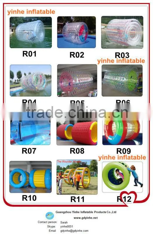 2014 TPU inflatable water roller, water walking roller
