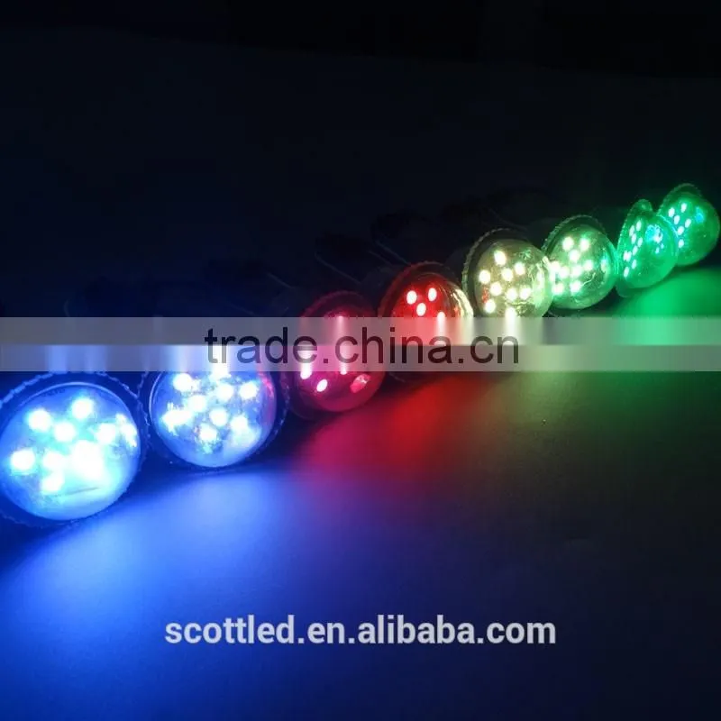 High quality 35mm diameter Led digital pixel lighting used for high building facade lighting,9 leds