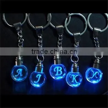 Crystal glass engraved ballet dancer key chain for sports souvenirs dancing gifts