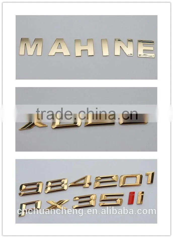 High discount quality cheap chrome metal car badge letters for car emblem,car emblems and letters,Chrome car logo