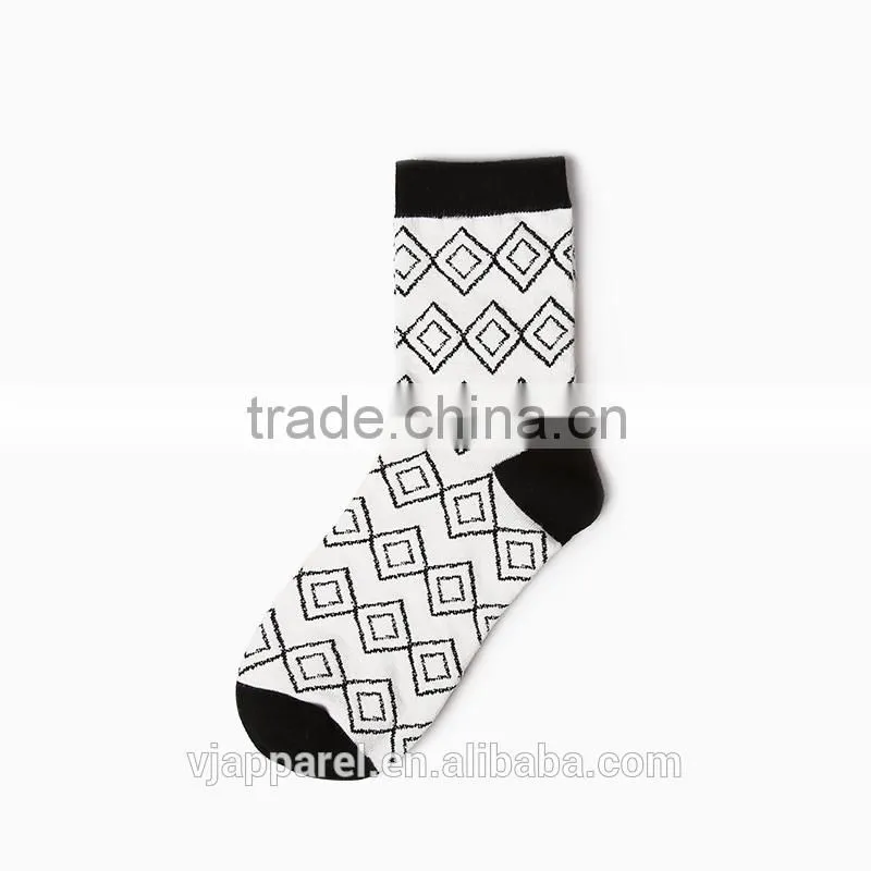 Square And Stripe Crew Man Sock
