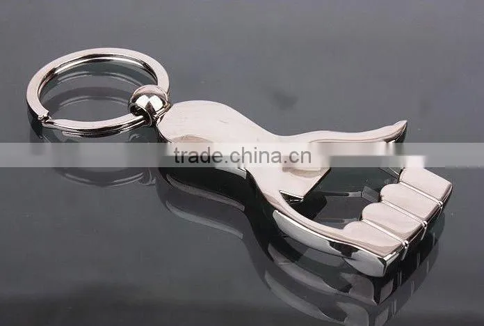 Top quality promotional metal beer opener key chain
