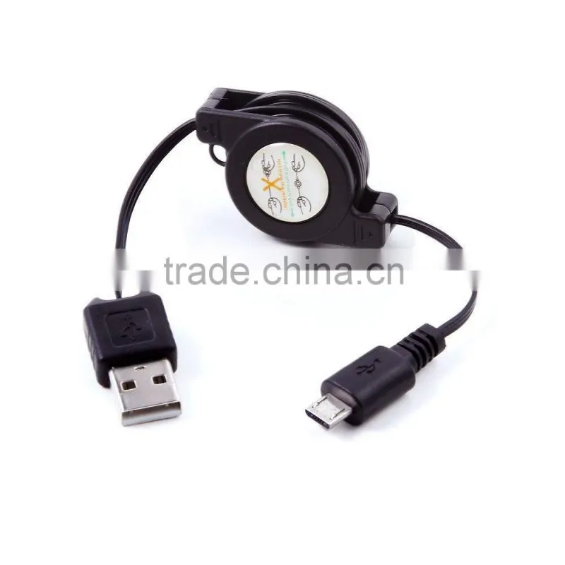 New Retractable Micro USB 2.0 Data Syn Transfer Charging Charger Cables