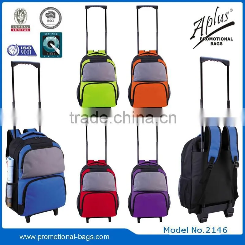New Teenage Trolley Backpack Fashion Travel Hiking Trolley Backpack