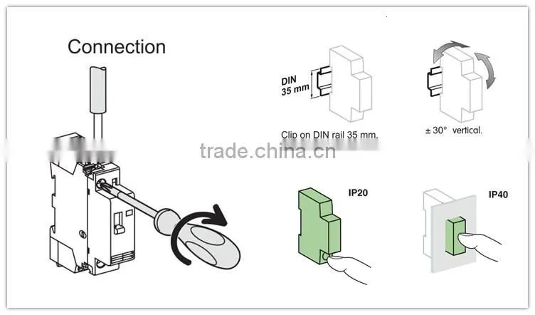 CT2520 Din rail Home Contactor Modular Contactor
