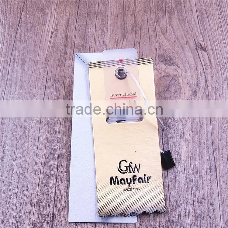 Custom printed string paper hang tags for garment jeans