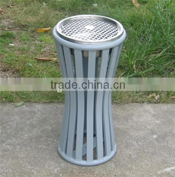 Funnel shaped metal outdoor ashtray bin for park outdoor ash urn
