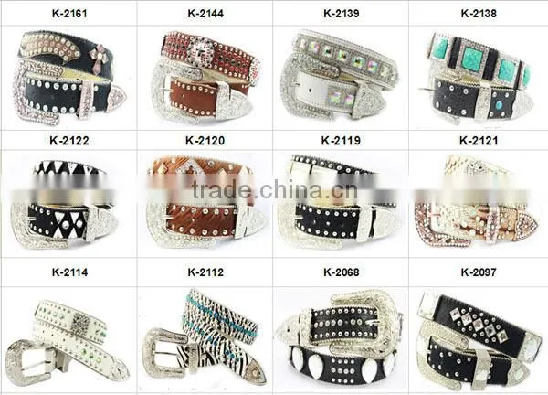 Fashion Newest Luxury Rhinestone PU Belt For Ladies