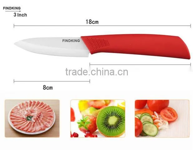 Beauty Gifts Zirconia kitchen knife set Ceramic fruit Knife Set 3" 4" 5" 6" inch+ Peeler+Covers