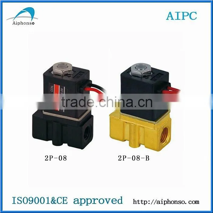 Plastic Solenoid Valve 24v dc solenoid valve / 2 way/12V,24V DC or 110V,220V AC/ water,air,gas,oil