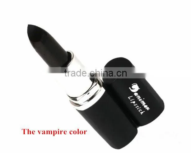 Wholesale High Quanlity Sexy Safe Black Purple Colors Brands Natural Matte Waterproof Lipstick