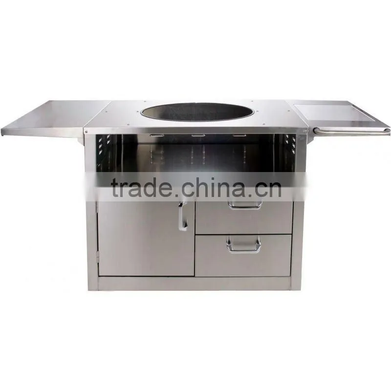 BBQ outdoor stainless steel movable table cart