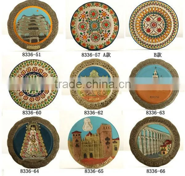 ceramic 3D tourist plate 28.5cm