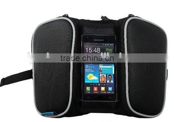 New design bicycle frame bag/Fashion black phone bag /