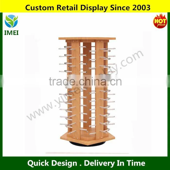 Wooden Sunglasses Display Rack Holds 55 Pairs YM1-250