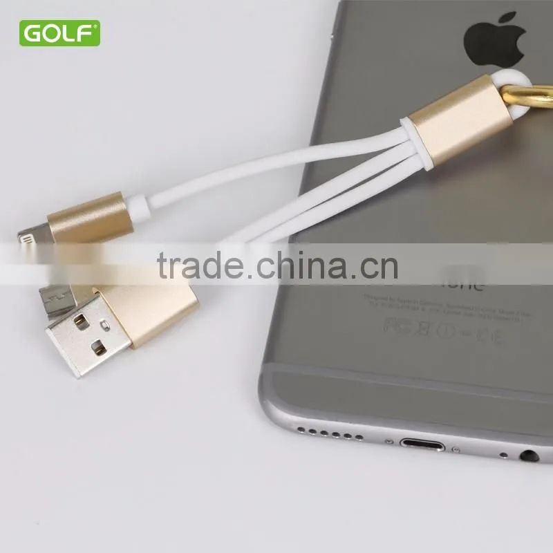 GOLF new arrived metal braided cable charging cable usb cable for micro and 8 pin