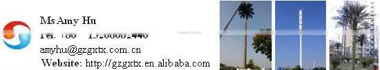 Galvanized Steel Tower Monopole Accessory Polygonal Communication Steel Pole Made In China