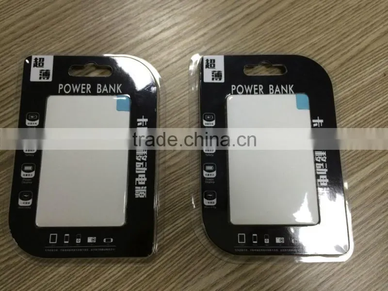 2016 Built-in-cable card 2600 mah power bank, Super Thin Credit Card power bnak