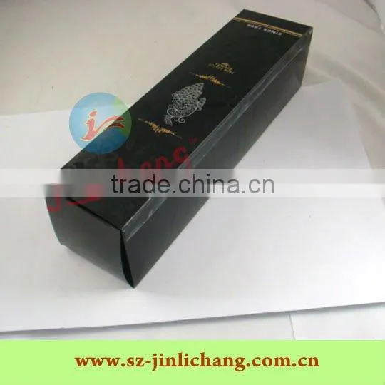 custom offest printing clear plastic single wine bottle gift box wholesale
