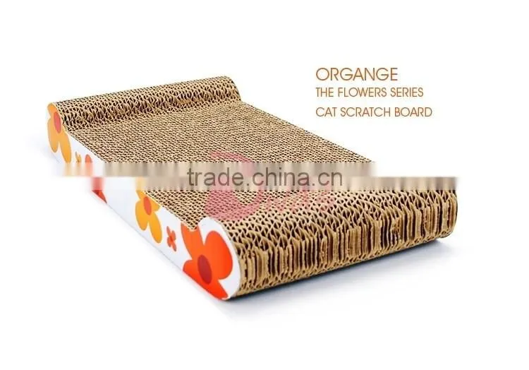 Eco-friendly Cat Toys Corrugated Paper Board Sunflower Cat Scratch Board