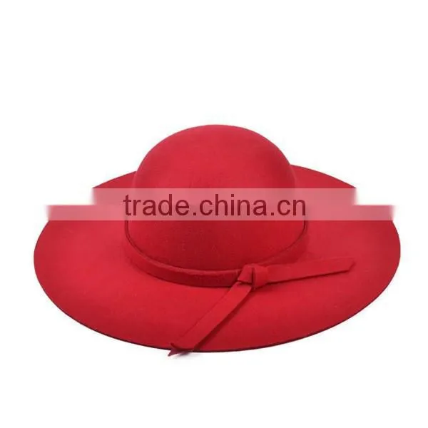 Ladies Red Wool Felt Hat