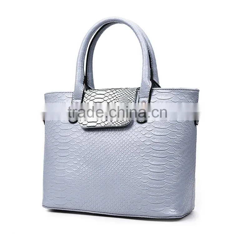 Hot Sell PU leather Material patent Leather Logo Handbag For Weekend