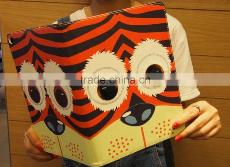 China Classical Embroidered Leather Case For ipad, Stand Leather Case for Ipad