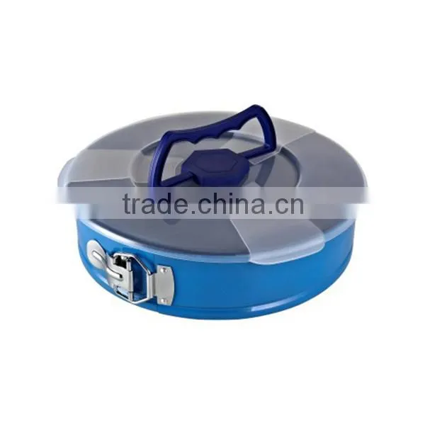 non-stick carbon steel cake mold with glass base