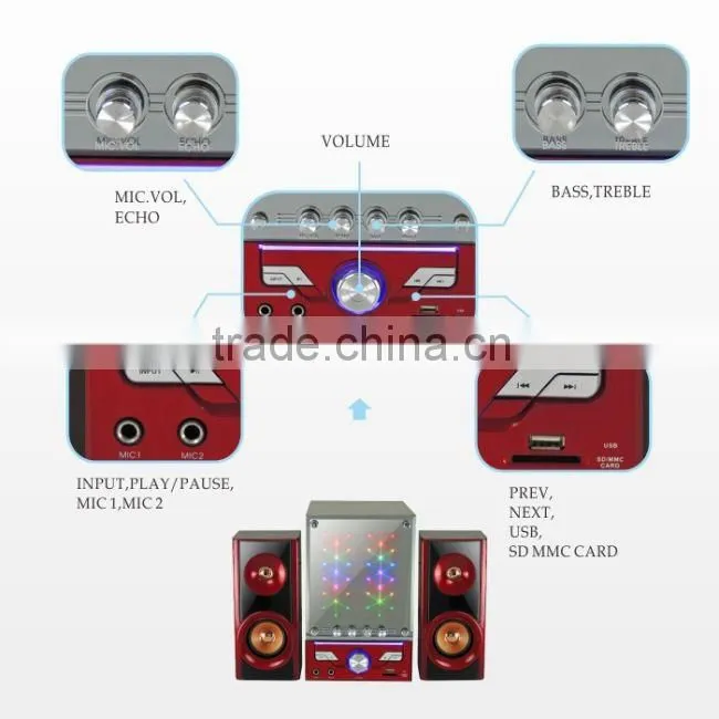 2014 new stereo woofer 2.1 speaker