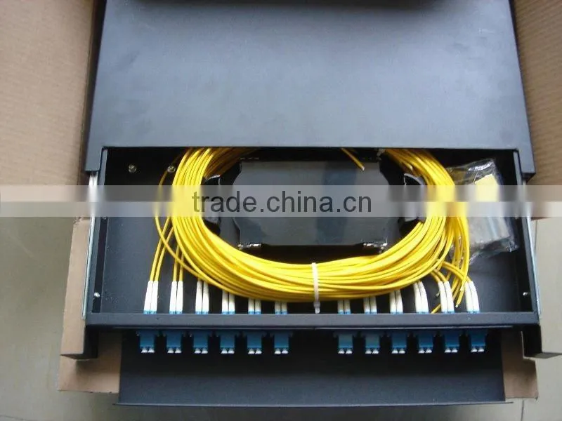 drawer trpy sliding fiber optic patch panel 24 ports,24 ports fiber optic terminal box