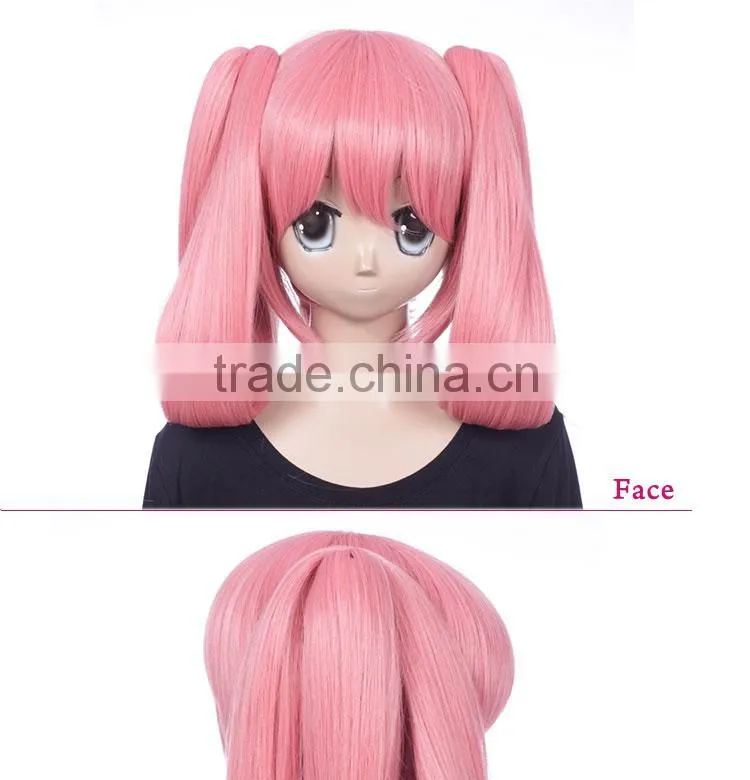 2014 New arrival anime cosplay pink wig