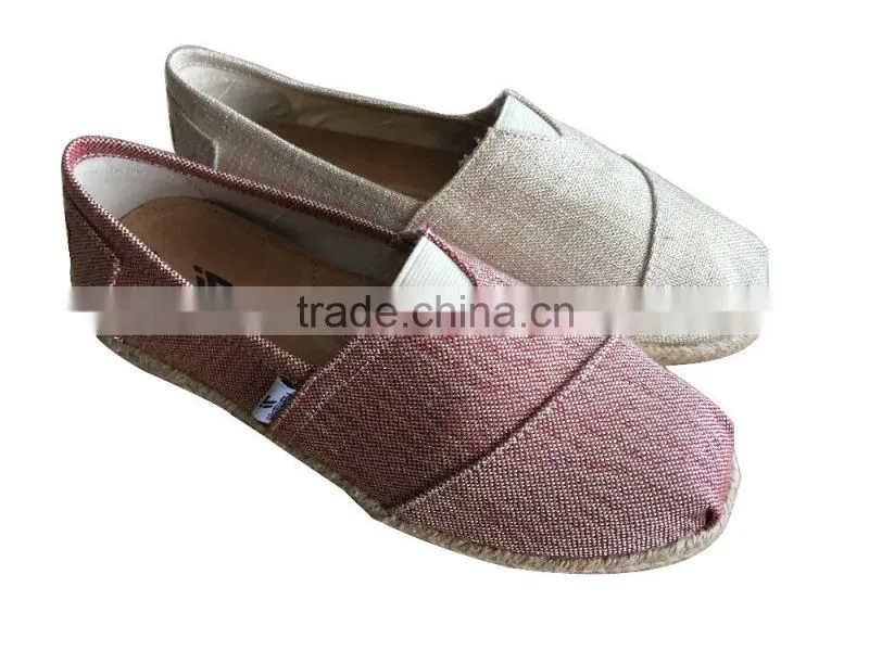 High quality new style espadrille sole canvas shoes
