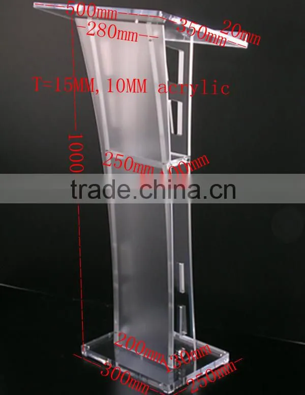 High transparency perspex church pulpit stand wholesale