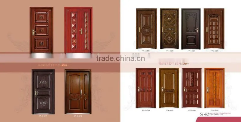 solid engineering wood door frame armored entrance arch gate bullet proof flush door