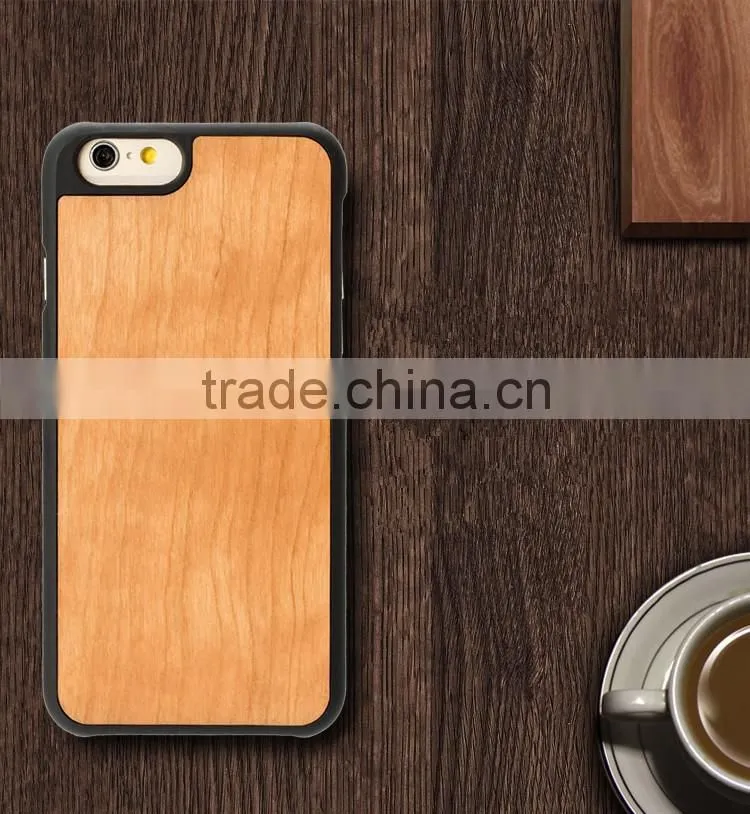Wholesale Phone Case Made of Cherry wood and PC Cell Cover for IPhone 6s