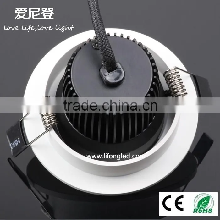 Dimmable 8W CITIZEN COB ceiling downlight,beam angle 15D warm white