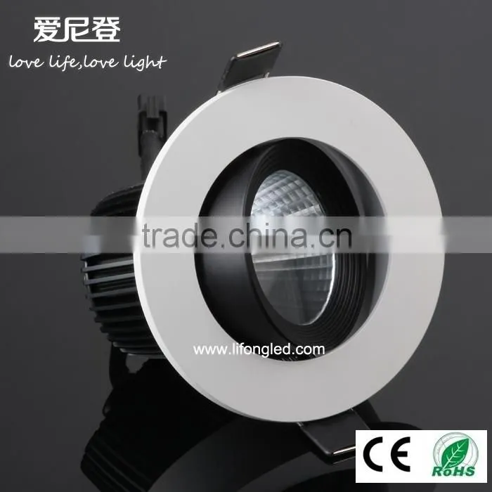 Dimmable 8W CITIZEN COB ceiling downlight,beam angle 15D warm white