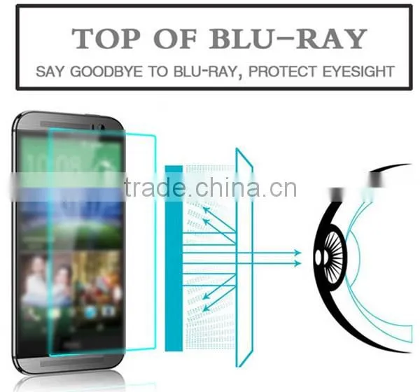 9H hardness 0.26mm privacy tempered glass screen protector for HTC one M9